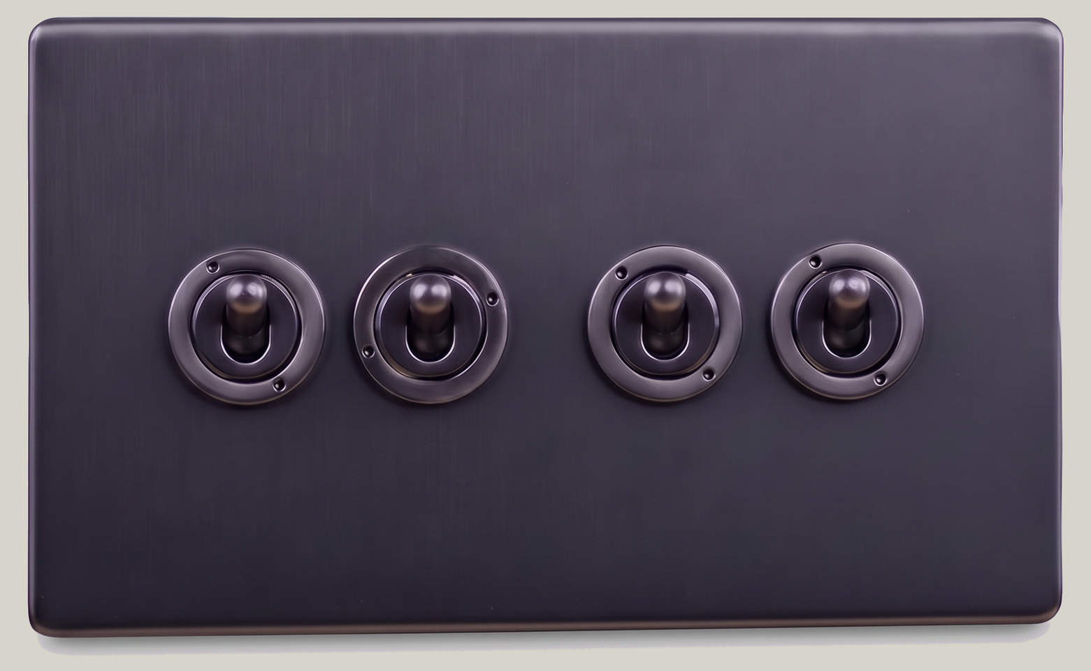 Britnox dark bronze four-gang toggle switch